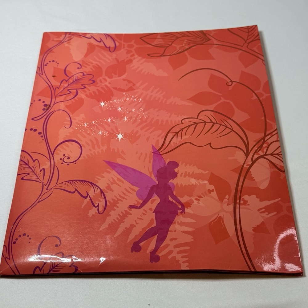Rare VTG Disney Fairies Tinkerbell Folder‎ Y2K Unpunched Two Pocket Stationery